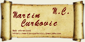 Martin Ćurković vizit kartica